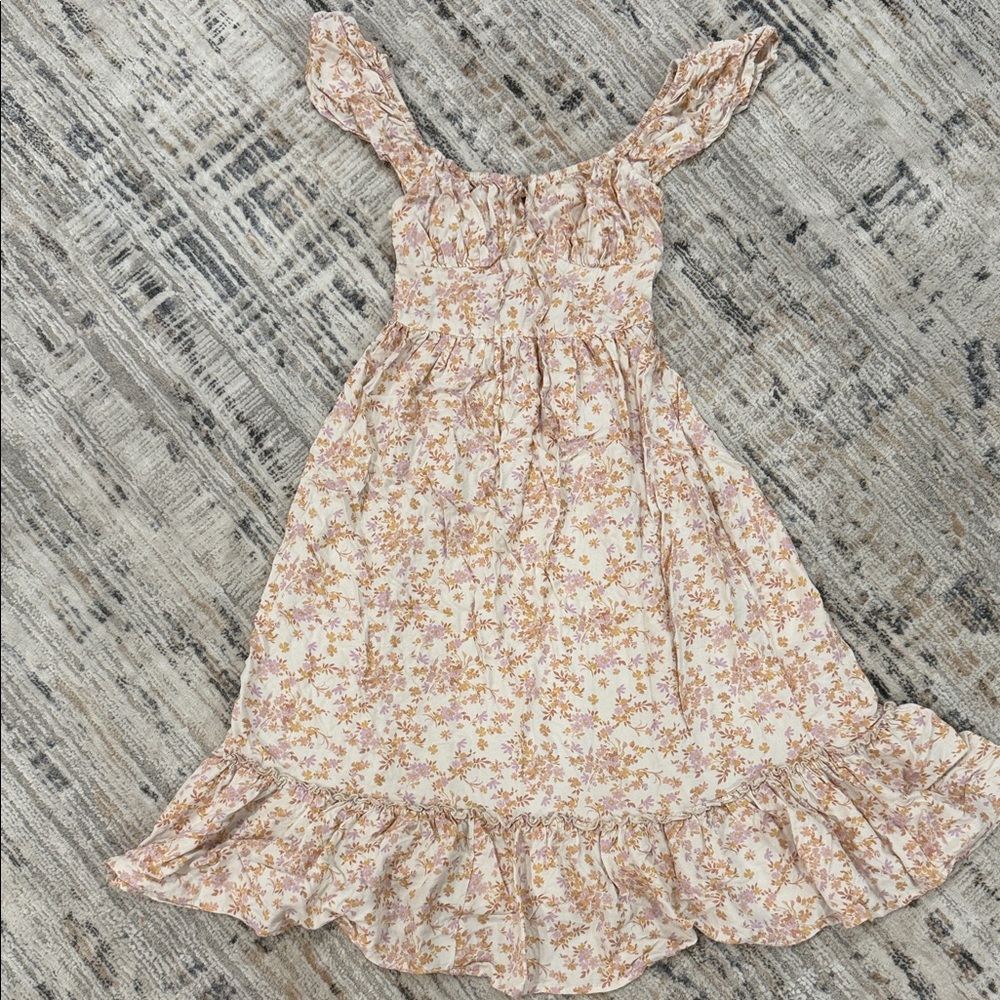 Arizona Jean Company Cream and Pink Floral Dress
